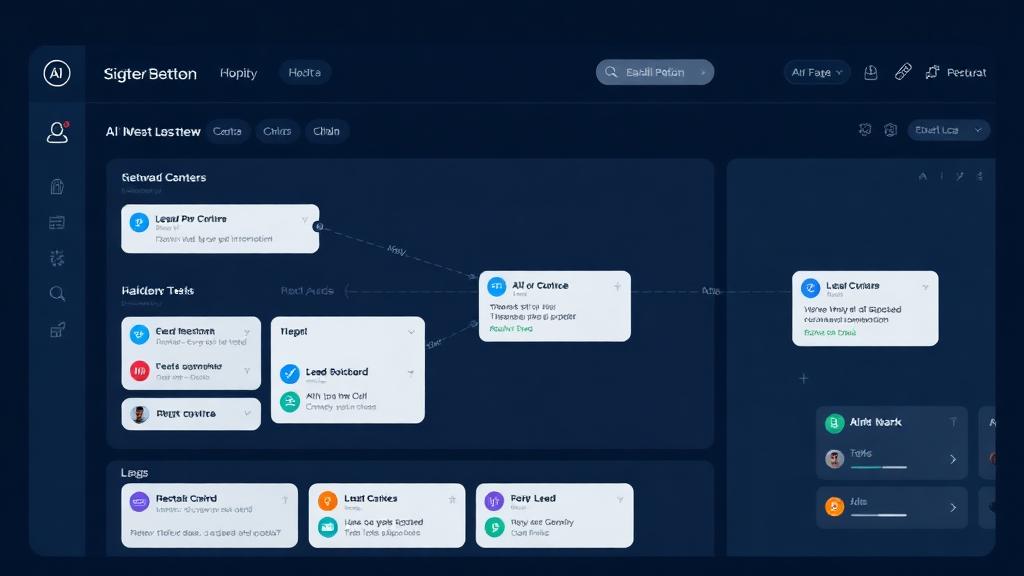 AI automation dashboard routing leads and completing tasks